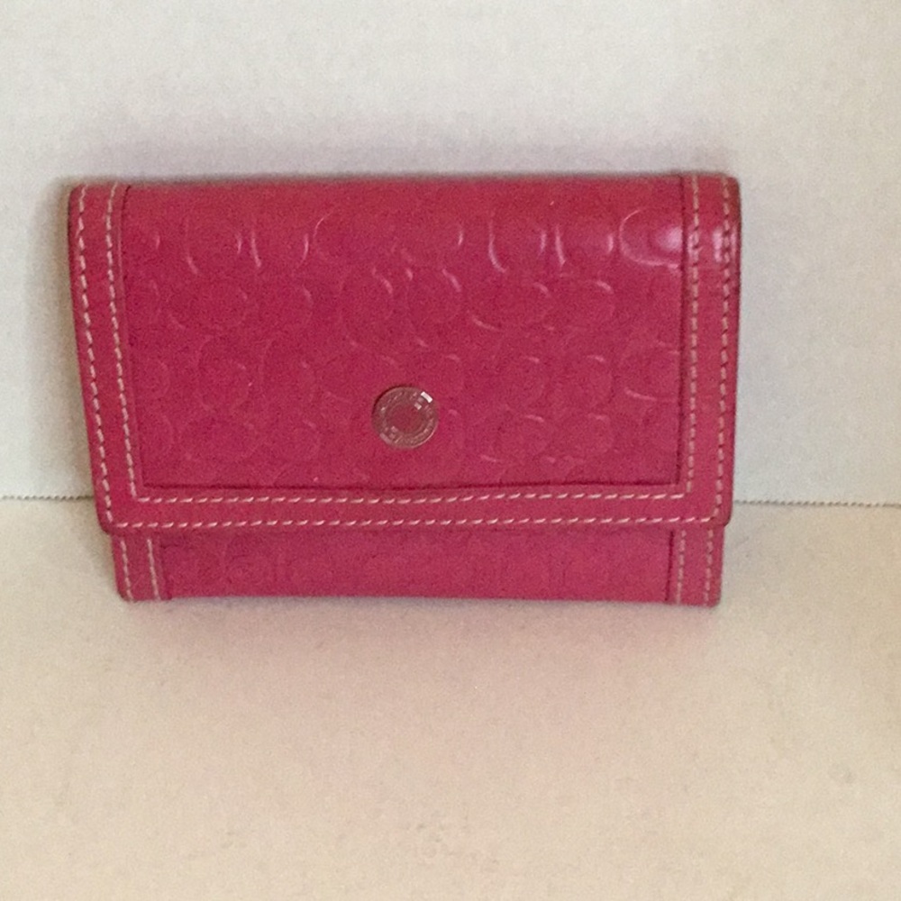 Coach Embossed Signature Leather Wallet